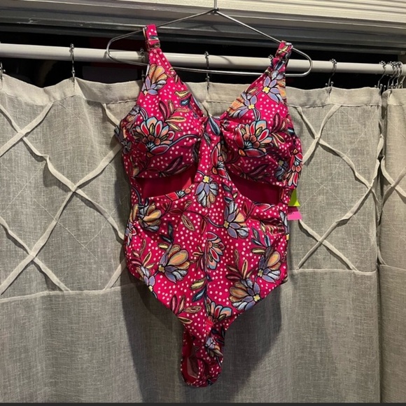 Floral Print Front Cutout One Piece Swimsuit - Tabitha Brown for Target ? - Picture 7 of 16